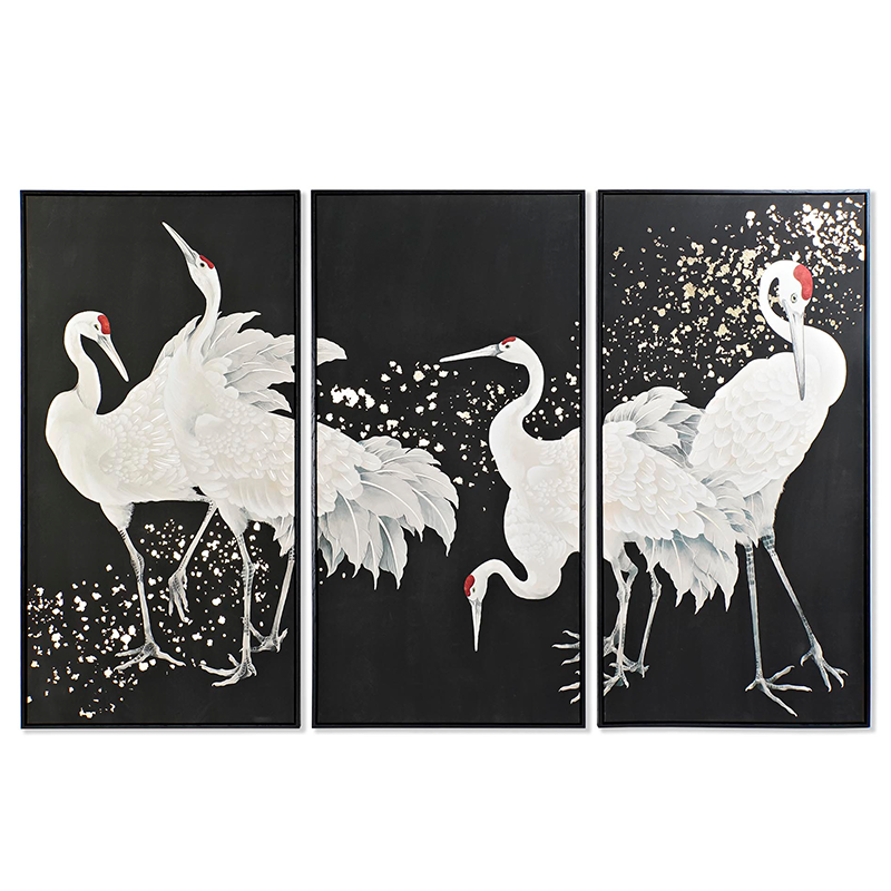 Set 3 Cuadros Garzas