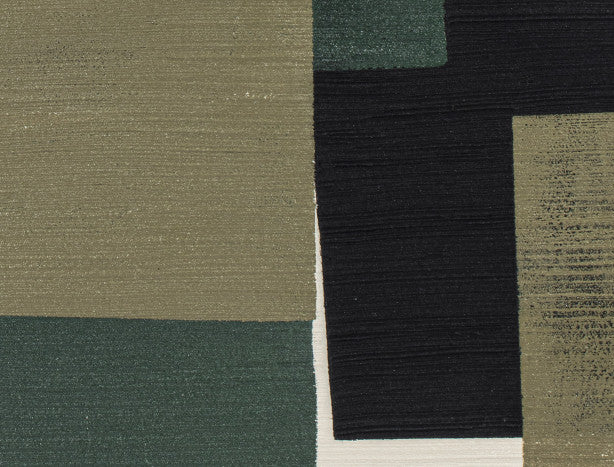 Pareja Lienzos Abstracto Verde Negro