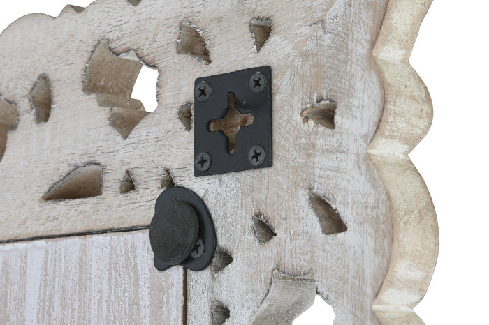 Espejo Mango Tallado Natural