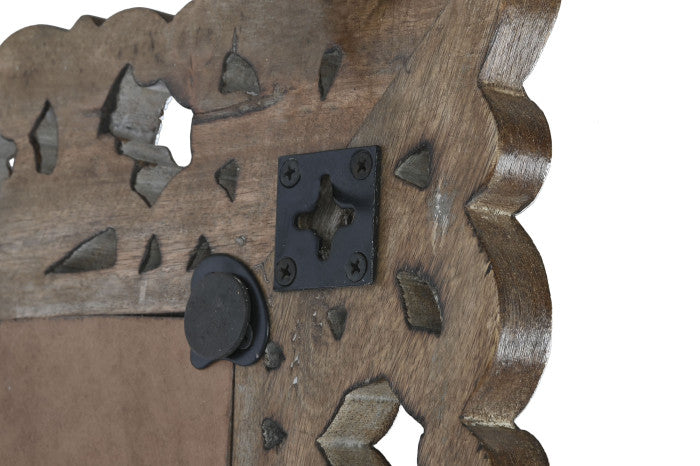 Espejo Mango Tallado Dorado