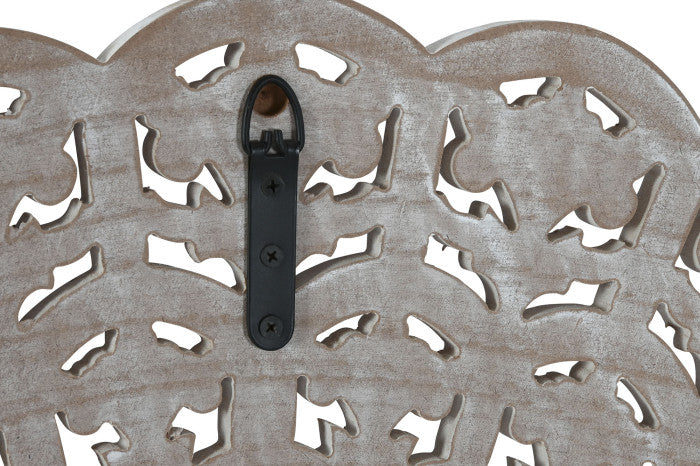 Espejo Mango Tallado Redondo