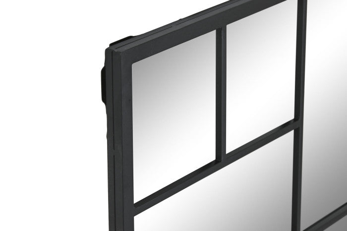 Espejo Ventana Negro ( divisiones asimétricas)