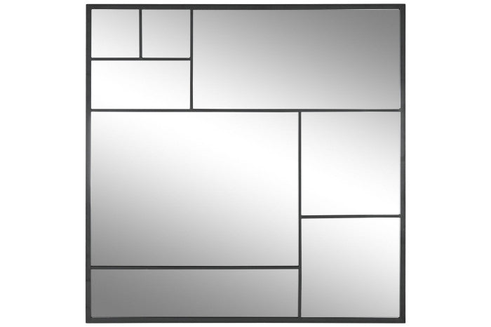 Espejo Ventana Negro ( divisiones asimétricas)