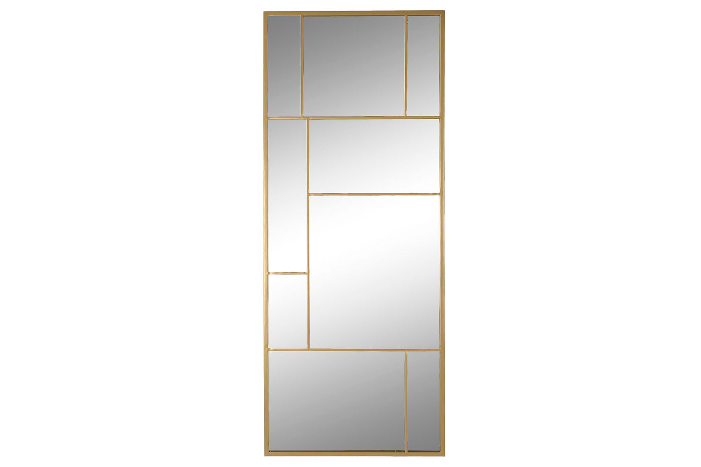 Espejo Desigual Dorado Rectangular