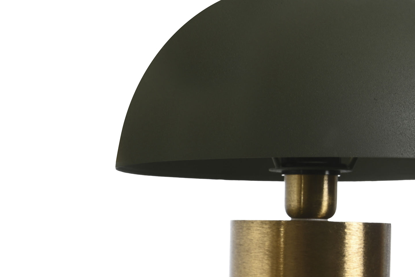 Lámpara Seta Verde Jade y Metal Dorado