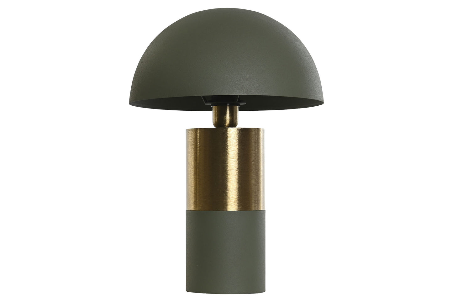 Lámpara Seta Verde Jade y Metal Dorado