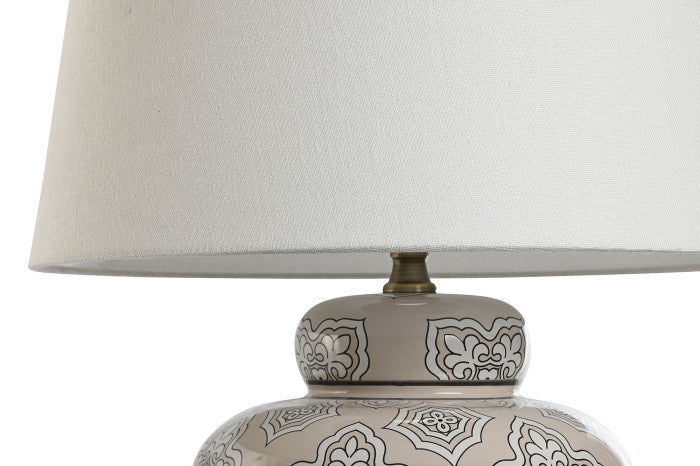Lámpara Cerámica con Pie Decorado