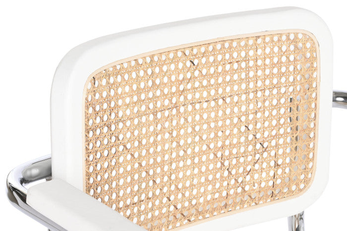 Silla Olmo Blanco y Ratán