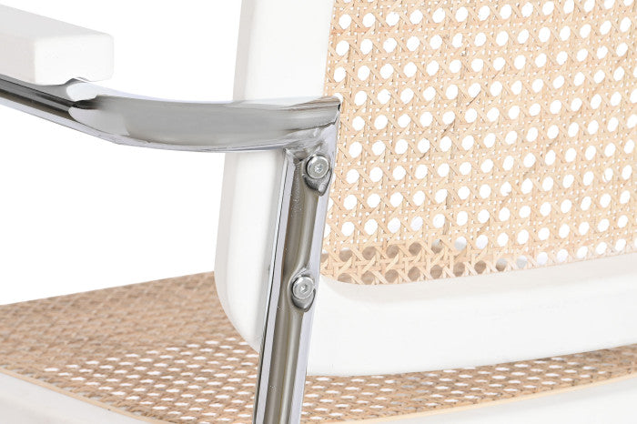 Silla Olmo Blanco y Ratán