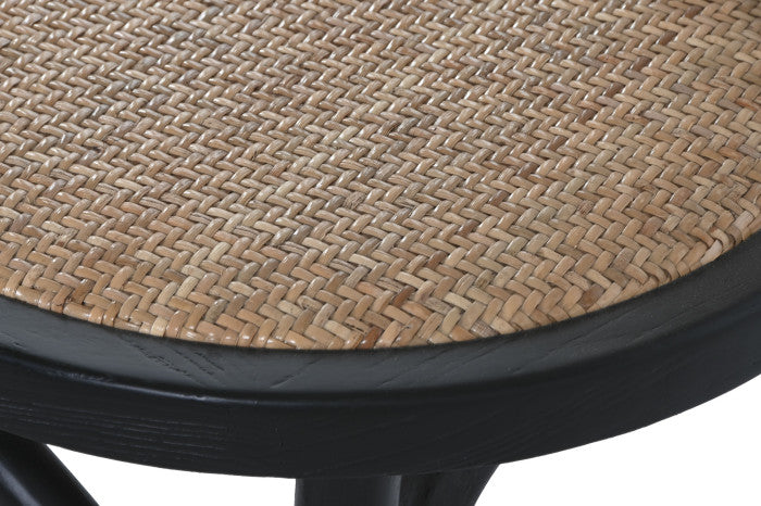 Silla Olmo Negro y Ratán Natural