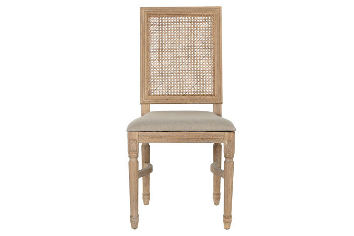 Silla Olmo Ratán Respaldo Rectangular
