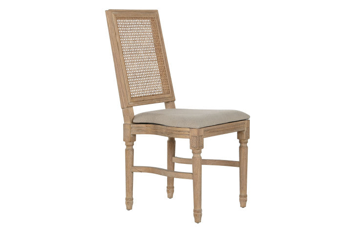 Silla Olmo Ratán Respaldo Rectangular