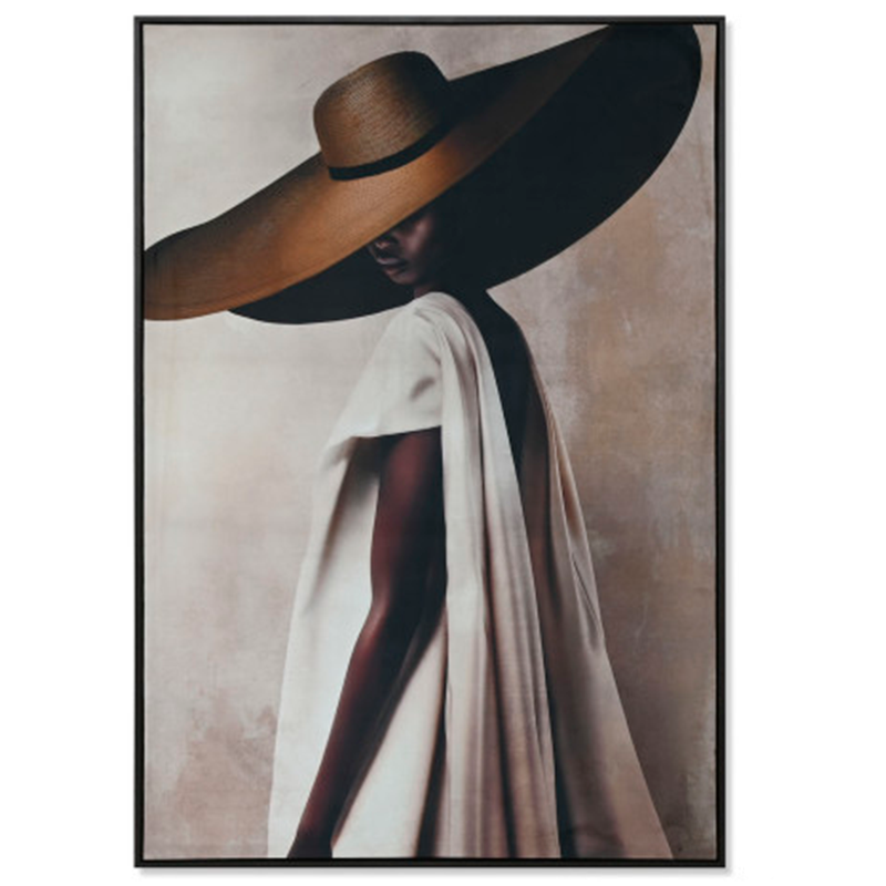 Lienzo Mujer con Sombrero Velvet