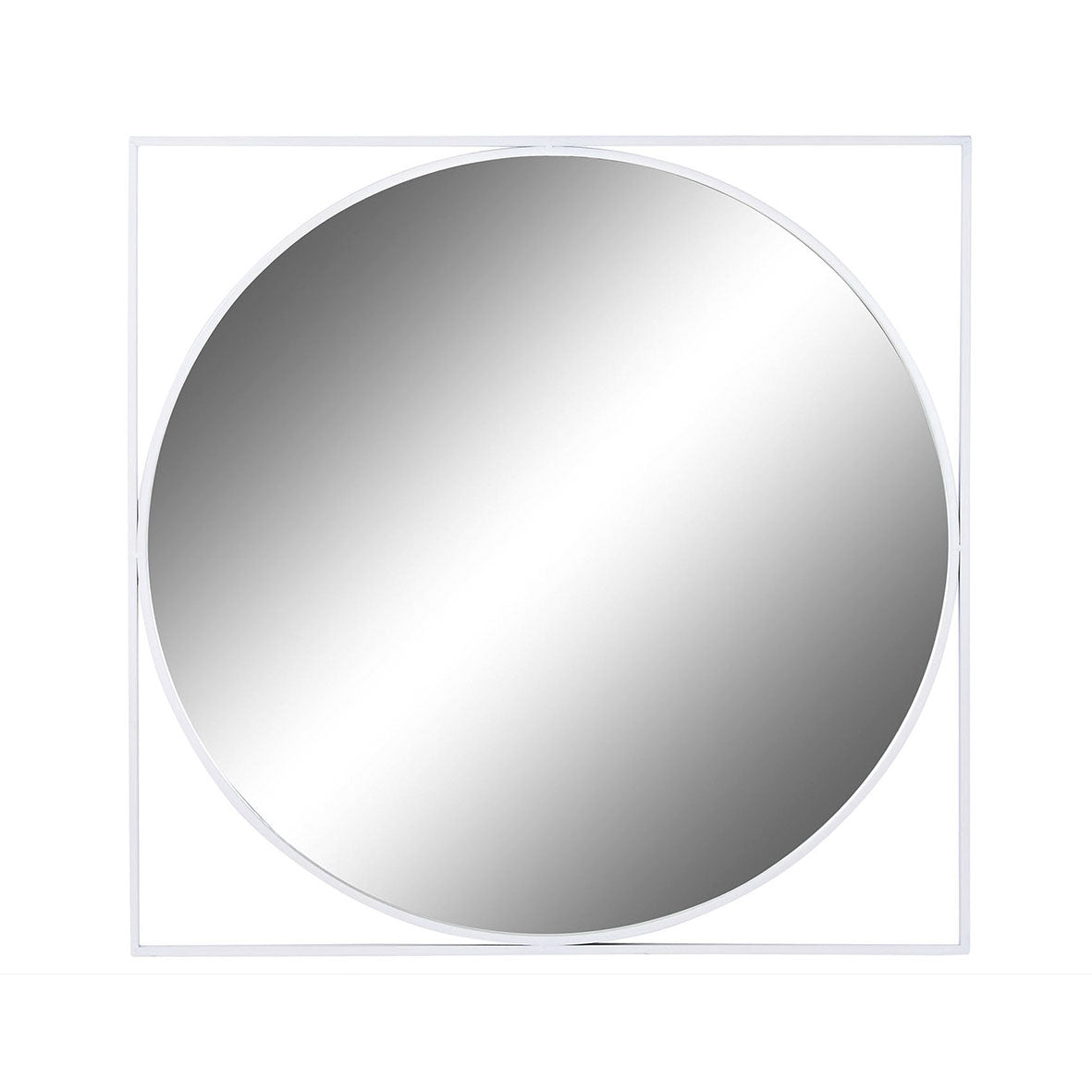 Espejo Metal Cuadrado Blanco