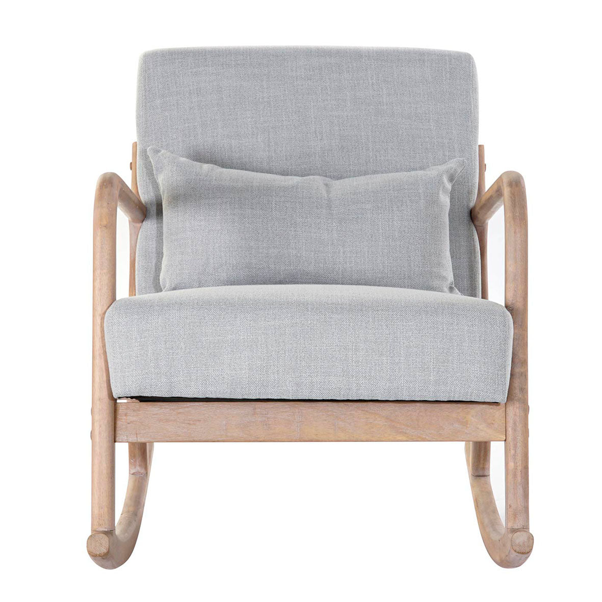 Sillón Mecedora Lino Cojín Gris