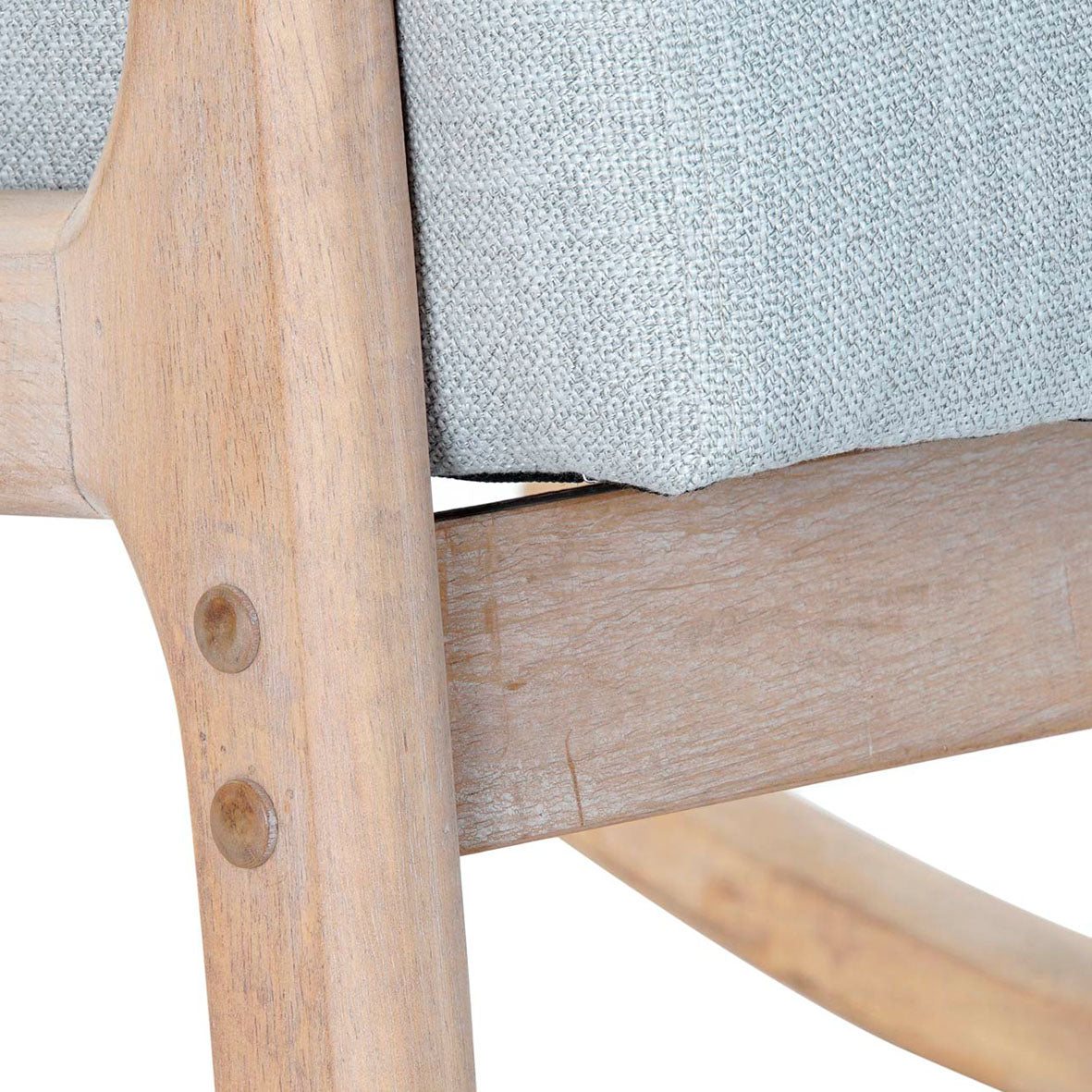 Sillón Mecedora Lino Cojín Gris