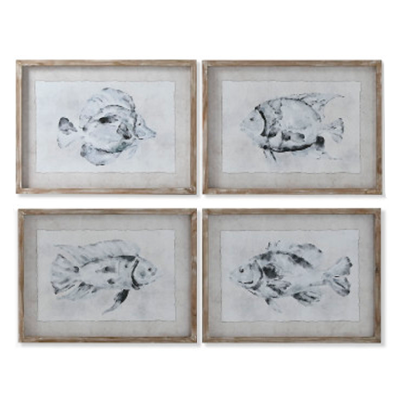 Colección Cuadros Peces Acuarela