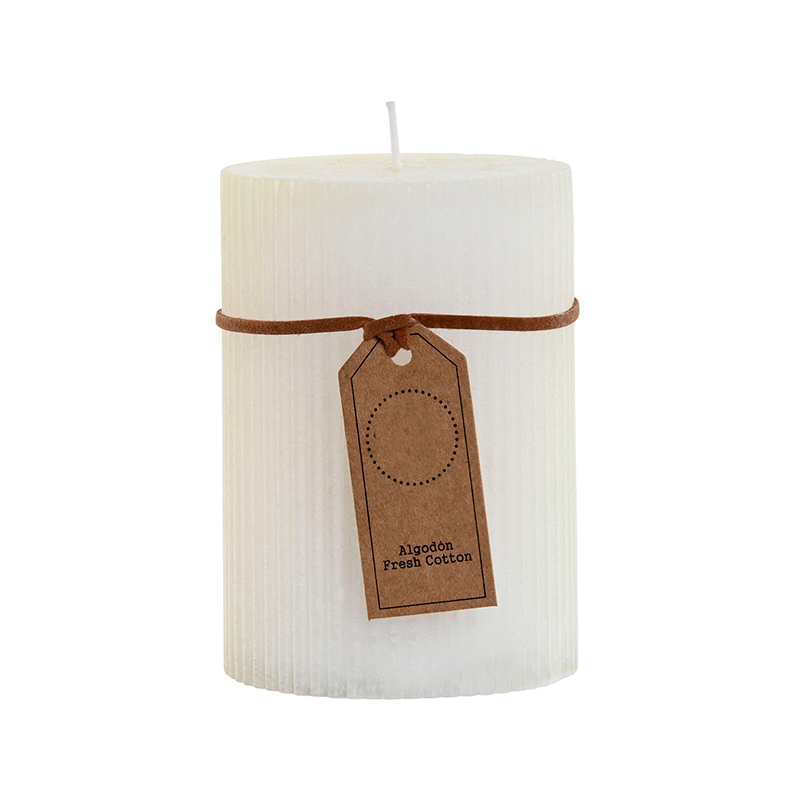 Vela Cera Estriada aroma algodón
