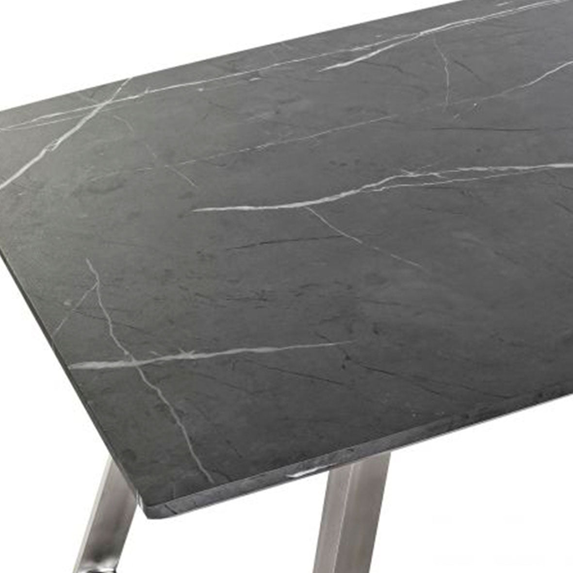 Mesa Comedor Acero Simil Mármol
