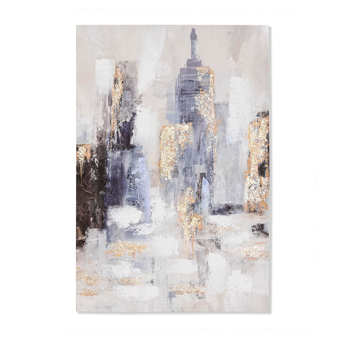 Lienzo Abstracto New York Grisáceo