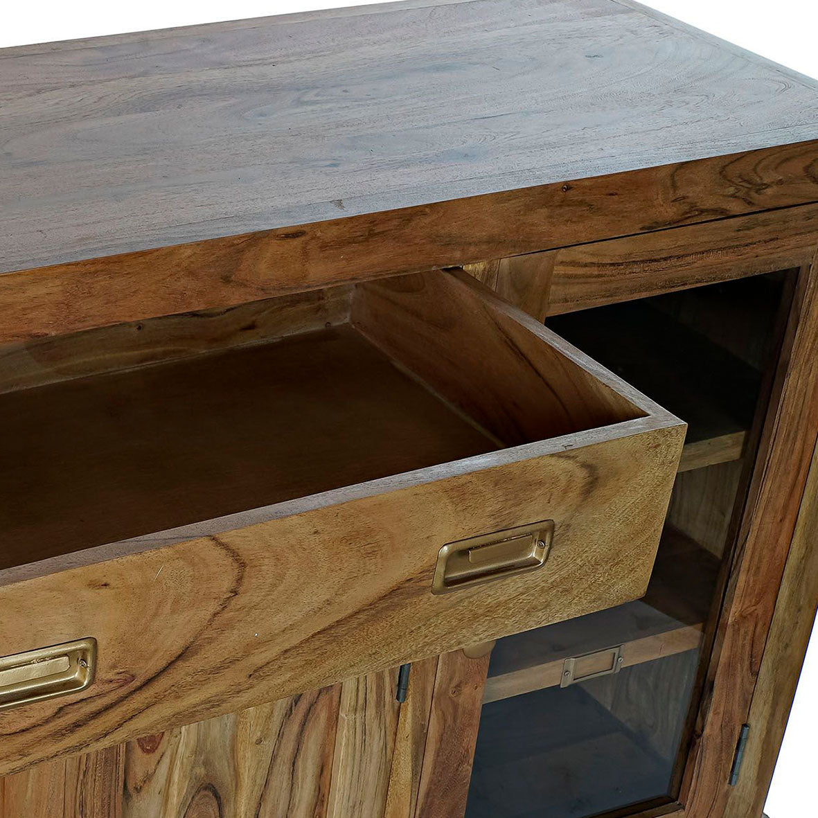 Buffet Madera Acacia Cristal