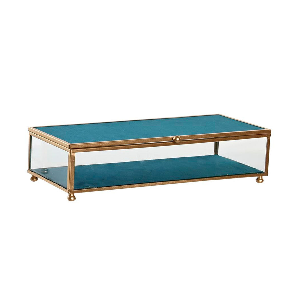 Joyero Rectangular Terciopelo Azul