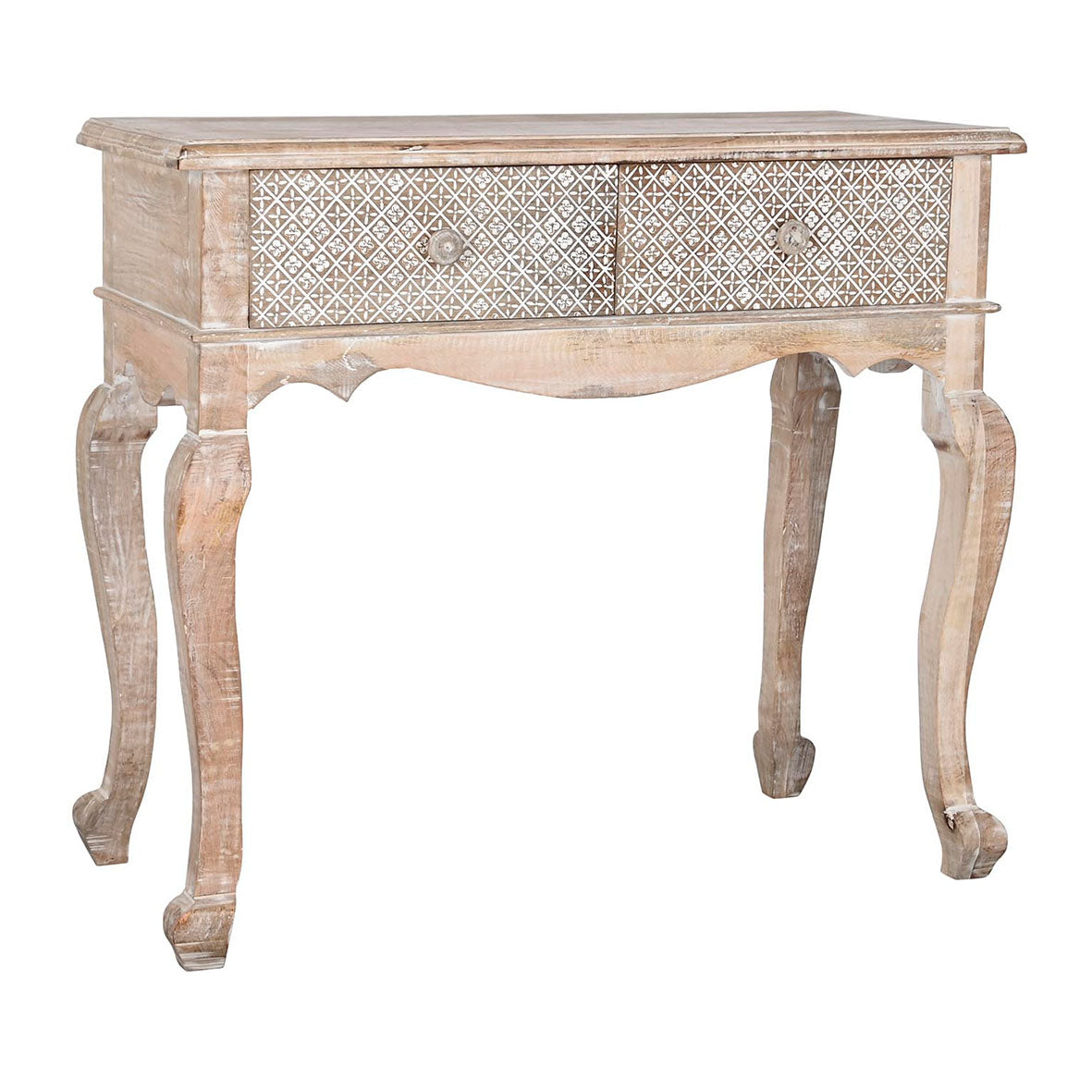 Consola Madera Mango Cuadrícula