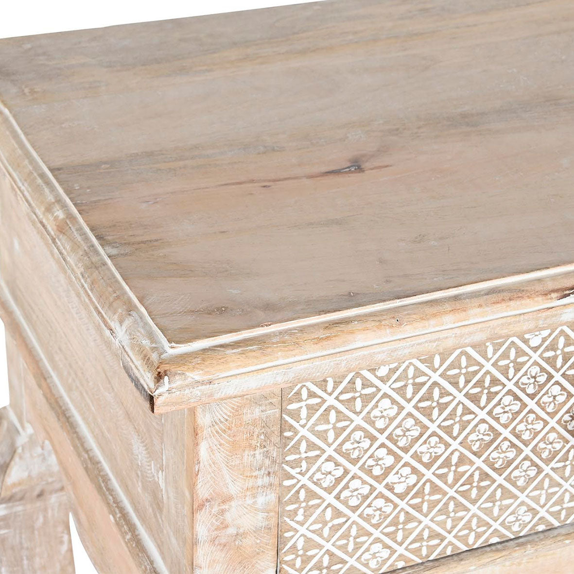 Consola Madera Mango Cuadrícula