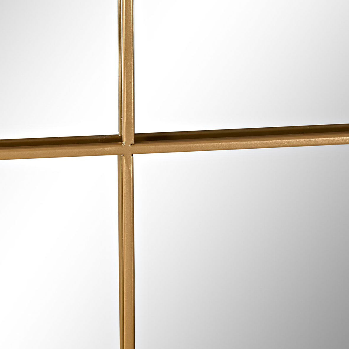 Espejo Ventana Dorado Rectangular