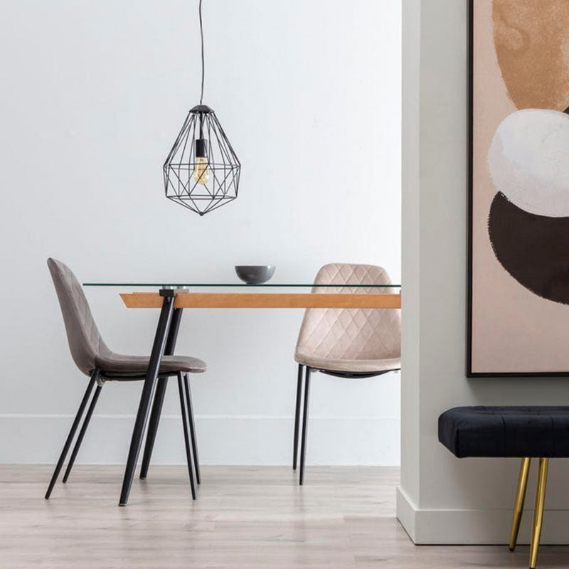 Mesa Comedor Haya Metal Negro