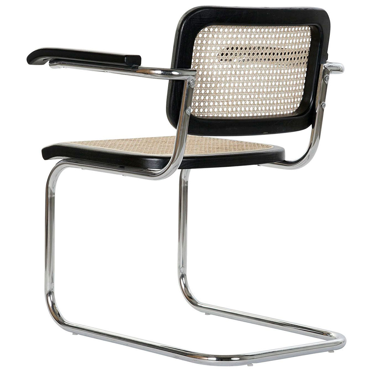 Silla Olmo Negro Ratán Reposabrazos