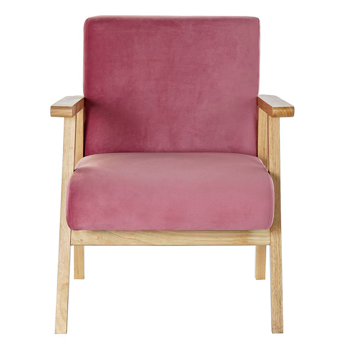 Butaca Terciopelo Rosa Madera