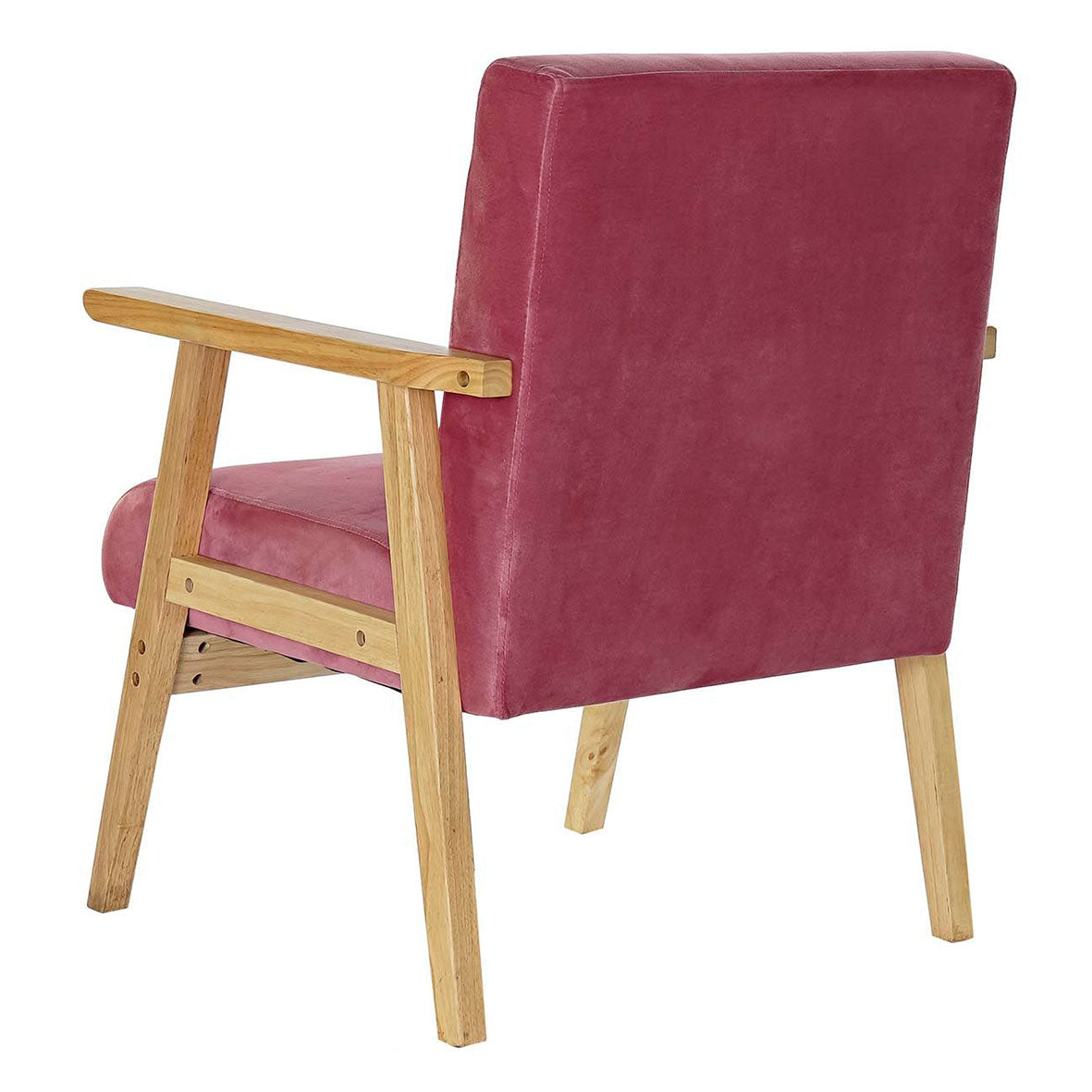 Butaca Terciopelo Rosa Madera