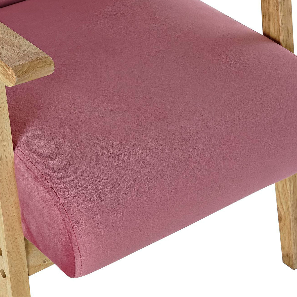Butaca Terciopelo Rosa Madera