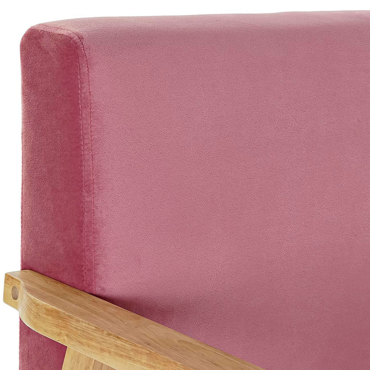 Butaca Terciopelo Rosa Madera