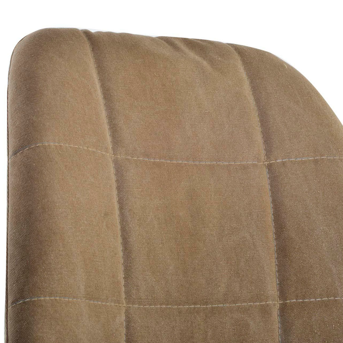 Silla Algodón Marrón Madera