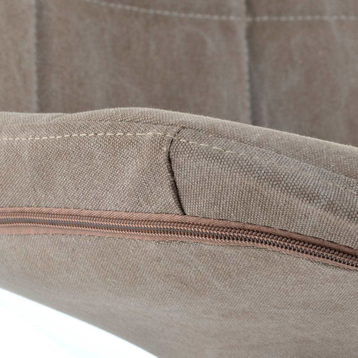 Silla Algodón Marrón Madera