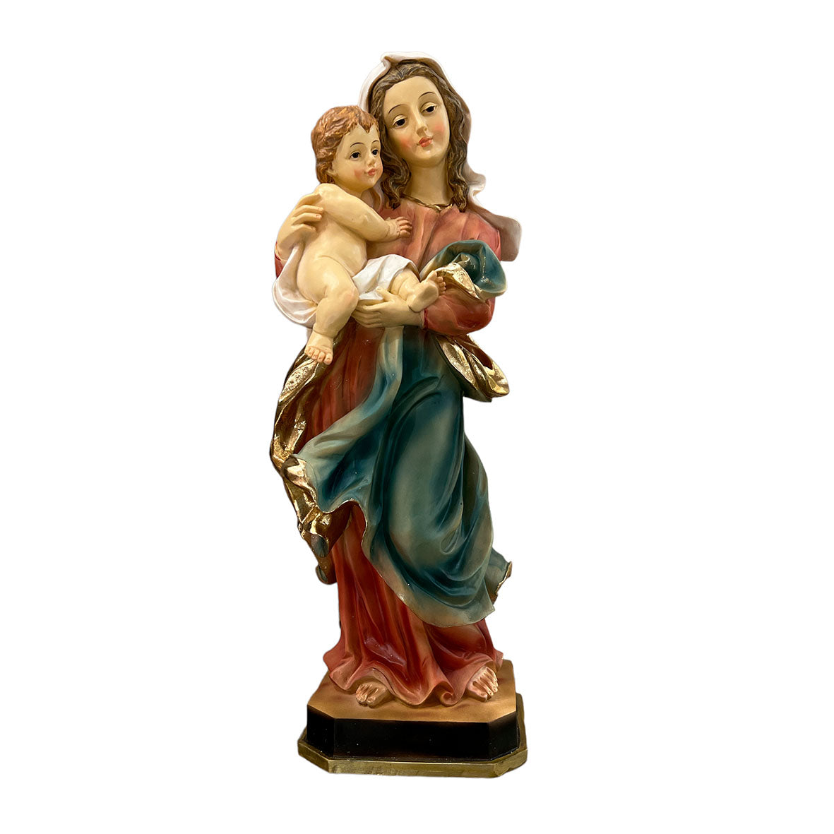 Virgen con Niño Sobre Peana