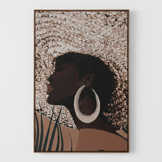 Lienzo Africana Sombrero y Aro