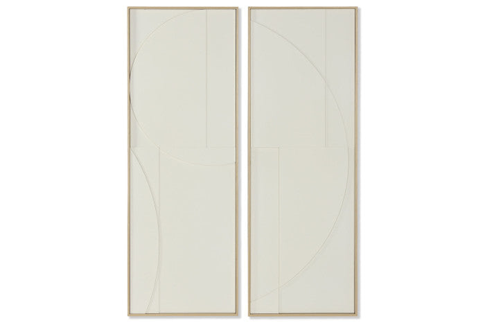 Pareja Abstractos Blanco 3D