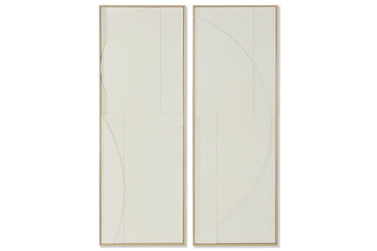 Pareja Abstractos Blanco 3D