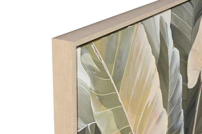 Pareja Lienzos Hojas Tropical