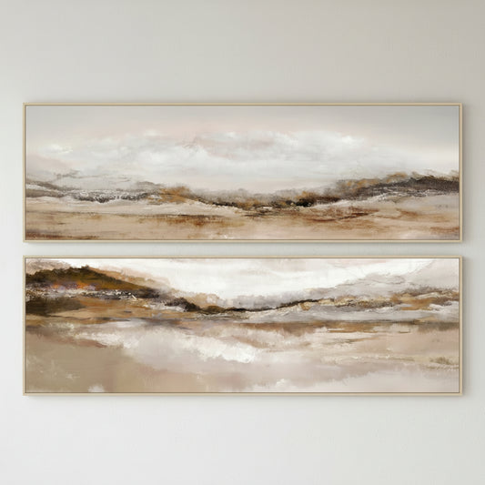 Pareja Lienzos Marrón y Blanco.