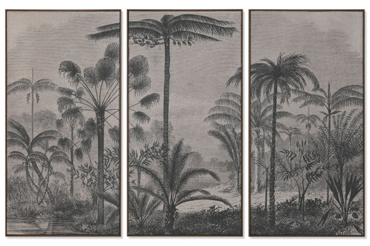 Set 3 Cuadros de Palmeras Yute