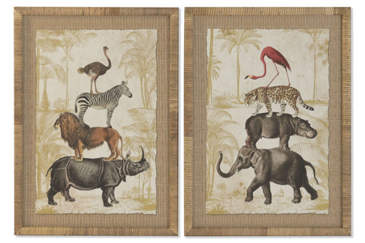 Pareja Cuadros Torre de Animales