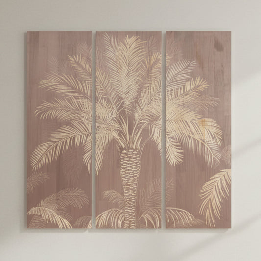 Tríptico Palmera Grabada
