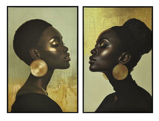 Pareja Lienzos Africana