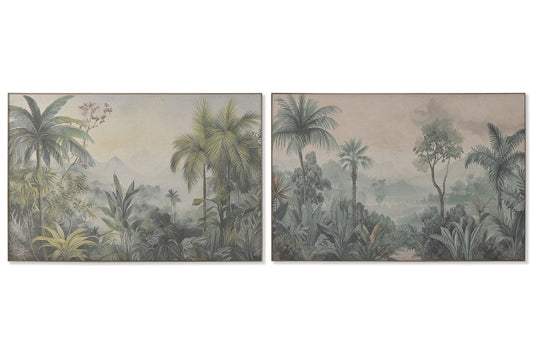 Pareja de Cuadros Palmeras Lino