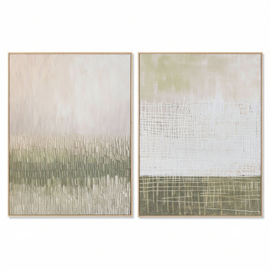 Pareja Lienzos Tonos Verdes