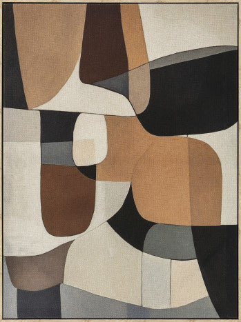 Pareja Lienzos Beige Marrones